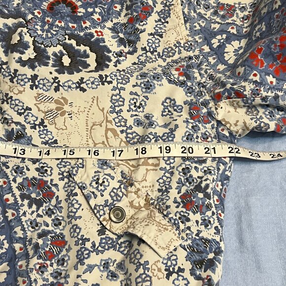 Free People Women's Bomber Jacket Zip Front Size Medium Paisley Daytrip - Picture 8 of 9